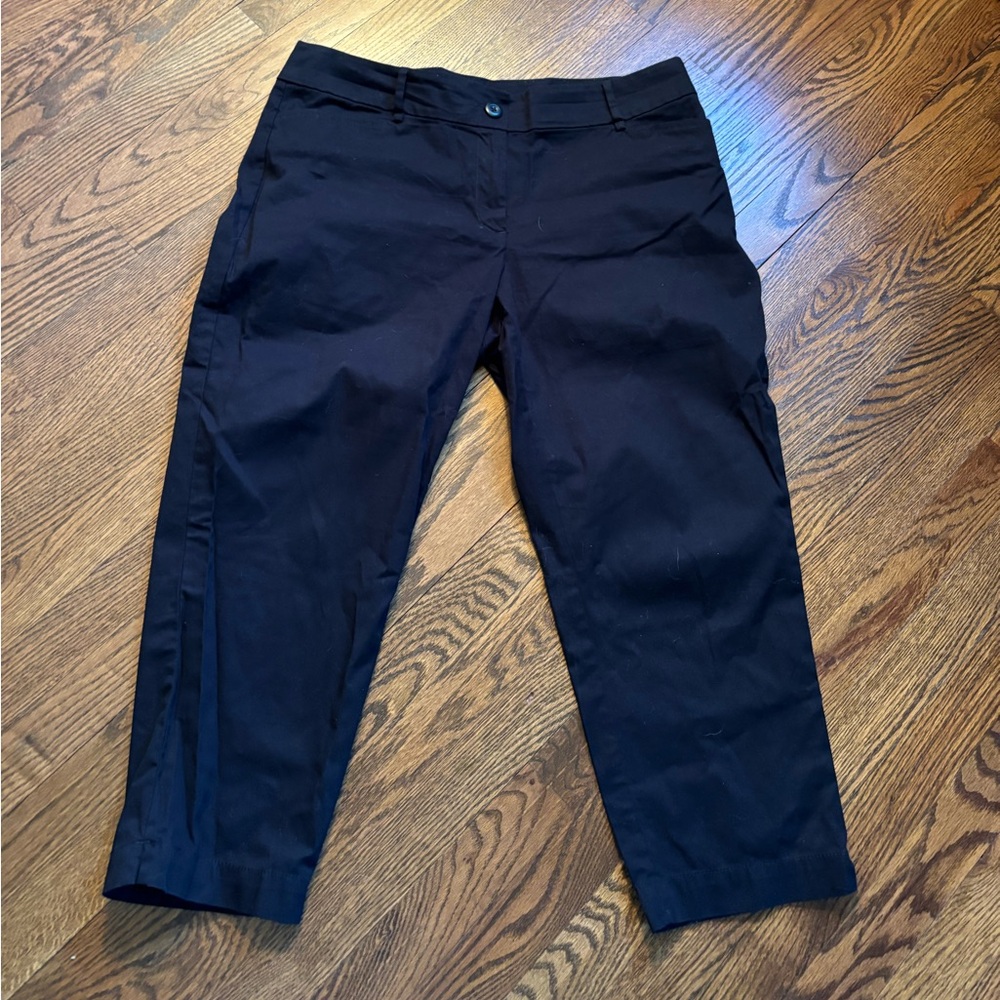 Ann Taylor Black Cropped Chinos